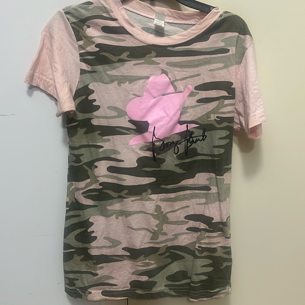 George Strait pink camo shirt